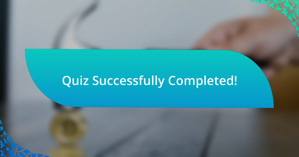 Quiz Successfully Completed!